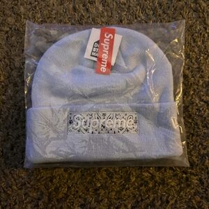 Supreme x New Era Box Logo Beanie 'Light Blue'